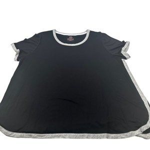 Secret Treasures Womens Size XL 16-18 Sleep Short Sleeve Top Black New With Tags